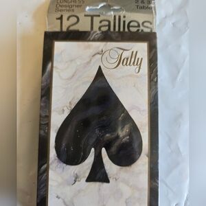 Elegant Black and White Tally Card Set